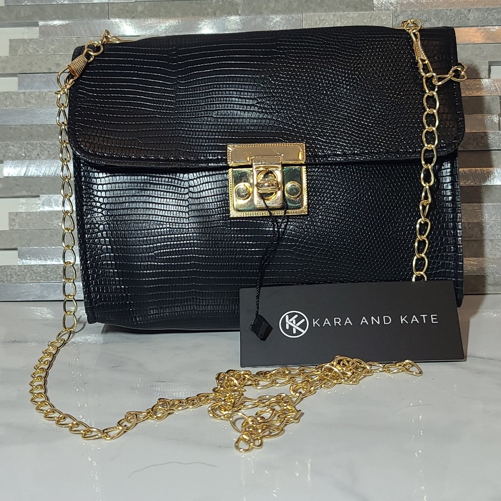 Black Leather Crossbody